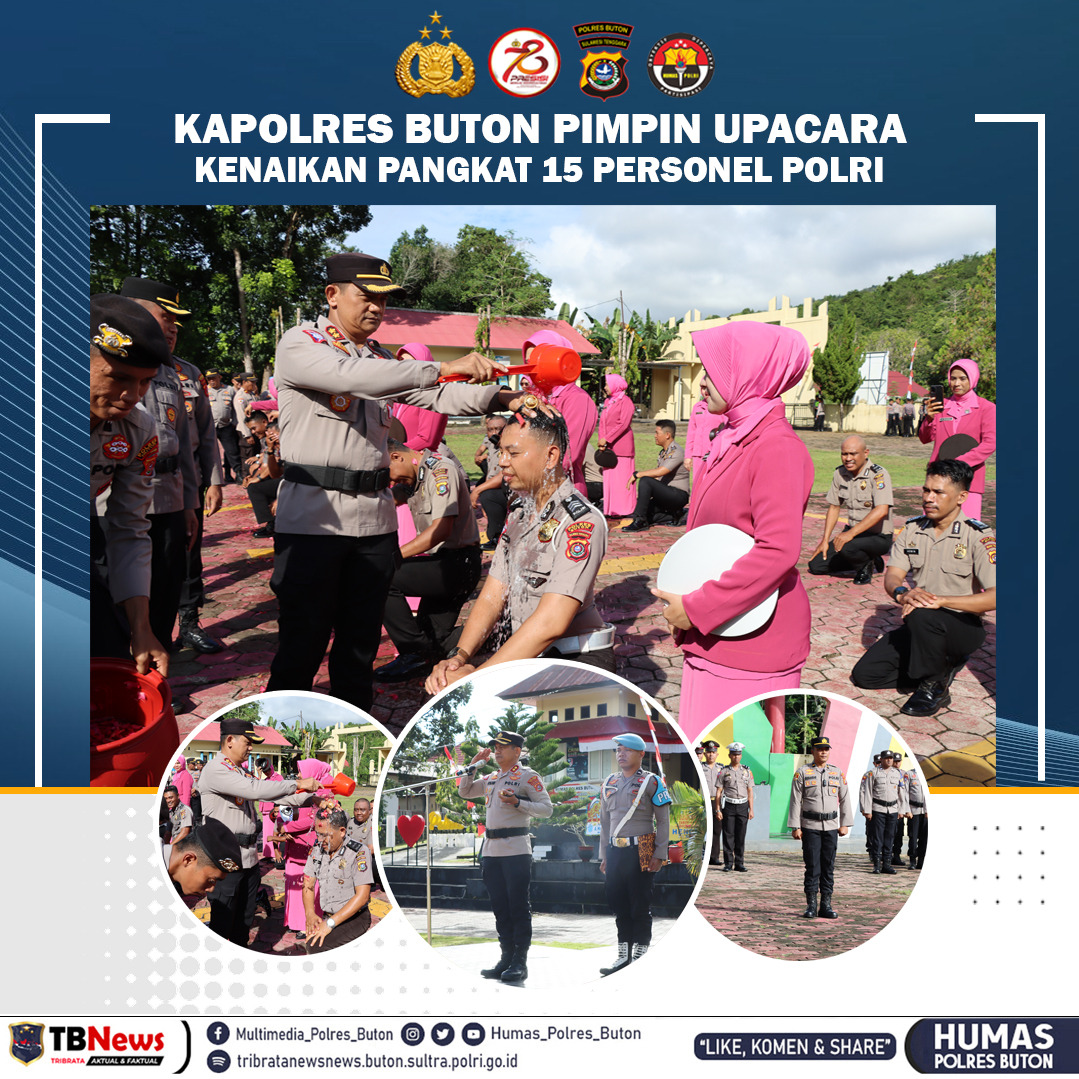 20 Personel Polres Buton Naik Pangkat