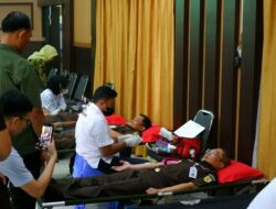 HBA Ke – 64 Kejati Sultra Gelar Baksos Donor Darah