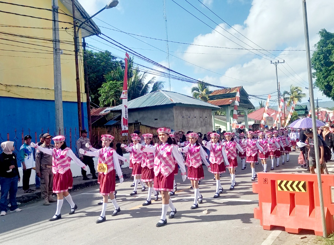 Ratusan Barisan GJI Meriahkan HUT RI Ke - 79 di Buton