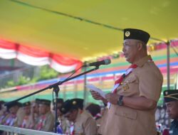 Sekda Buton Pimpin Apel Besar Pramuka Tingkat Kabupaten Buton