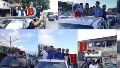 Enam Paslon Ikuti Pawai Keliling Pilkada Buton