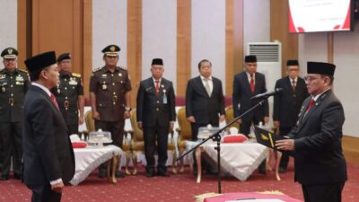 Pj. Gubernur Sultra Kukuhkan Kepala Perwakilan BPKP Provinsi Sultra