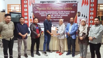KPUD Buton Serahkan Hasil Pemeriksaan Kesehatan 6 Bapaslon