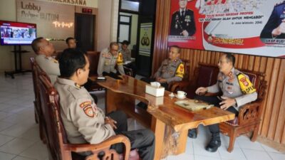 PAM Kampanye Paslon, Kapolres Buton Gelar Anev Kesiapan Personel