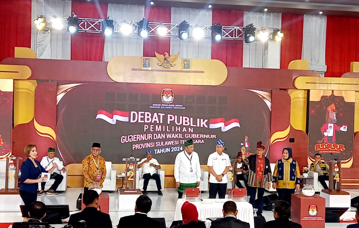 Serunya Debat Publik Perdana Pemilihan Gubernur dan Wakil Gubernur Sultra