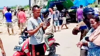 Bangunan Samping Islamic Center Baubau Roboh