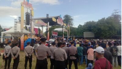Polres Buton Terjunkan Puluhan Personel Amankan Kampanye Paslon