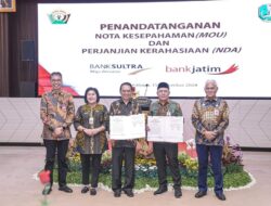 Pemprov Sultra Tandatangani MoU dan NDA antara Bank Sultra dan Bank Jatim