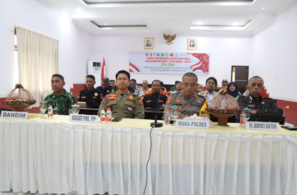 Jelang Nataru, Polres Buton Gelar Rakor Lintas Sektoral