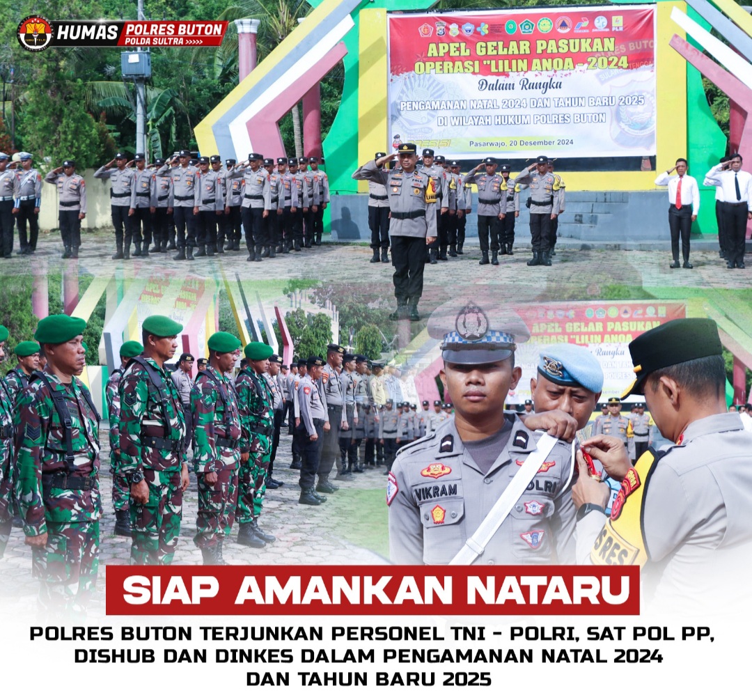 Polres Buton Gelar Pasukan Operasi Lilin Anoa 2024