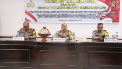 Pam Nataru, Polres Buton Gelar Lat Pra Ops