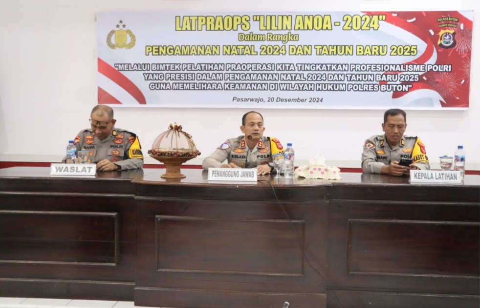 Pam Nataru, Polres Buton Gelar Lat Pra Ops