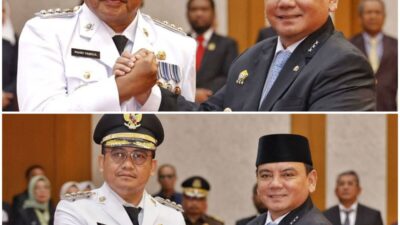 Pj Gubernur Lantik Pj Wali Kota Kendari dan Pj Bupati Muna Barat