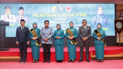 Pj Ketua TP PKK Sultra Lantik Tiga Pj Ketua TP PKK Kabupaten/Kota