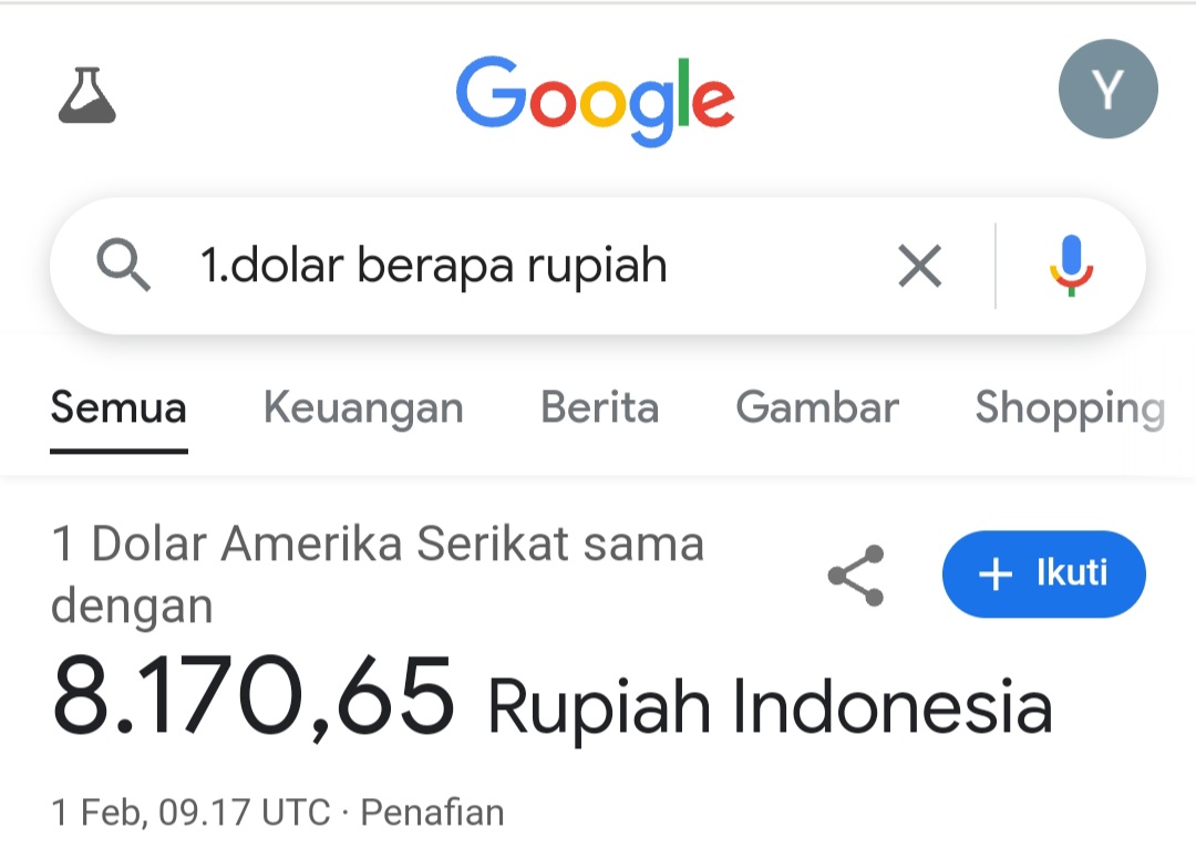 Heboh Dolar AS Tiba-tiba Anjlok Jadi Rp 8.000-an di Google