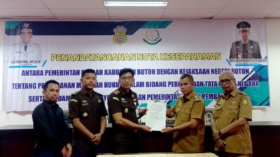 Pemkab Buton dan Kejari Teken MoU Bidang Perdata dan PTUN
