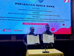 Kejati Sultra – BPVP Kerjasama Pelatihan bagi Pelaku Tindak Pidana
