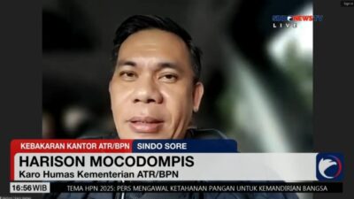 Karo Humas ATR/BPN Tegaskan Dokumen yang Terbakar Bukan Sertipikat ataupun Dokumen Sengketa Tanah