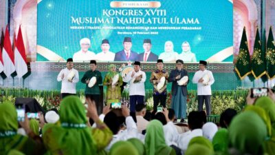 Menteri Nusron Dampingi Presiden RI Buka Kongres XVIII Muslimat NU XVIII