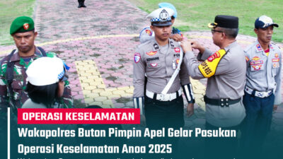 Polres Buton Gelar Operasi Keselamatan Anoa 2025