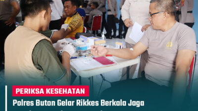 Pastikan Kebugaran Anggota, Polres Buton Gelar Rikkes Berkala