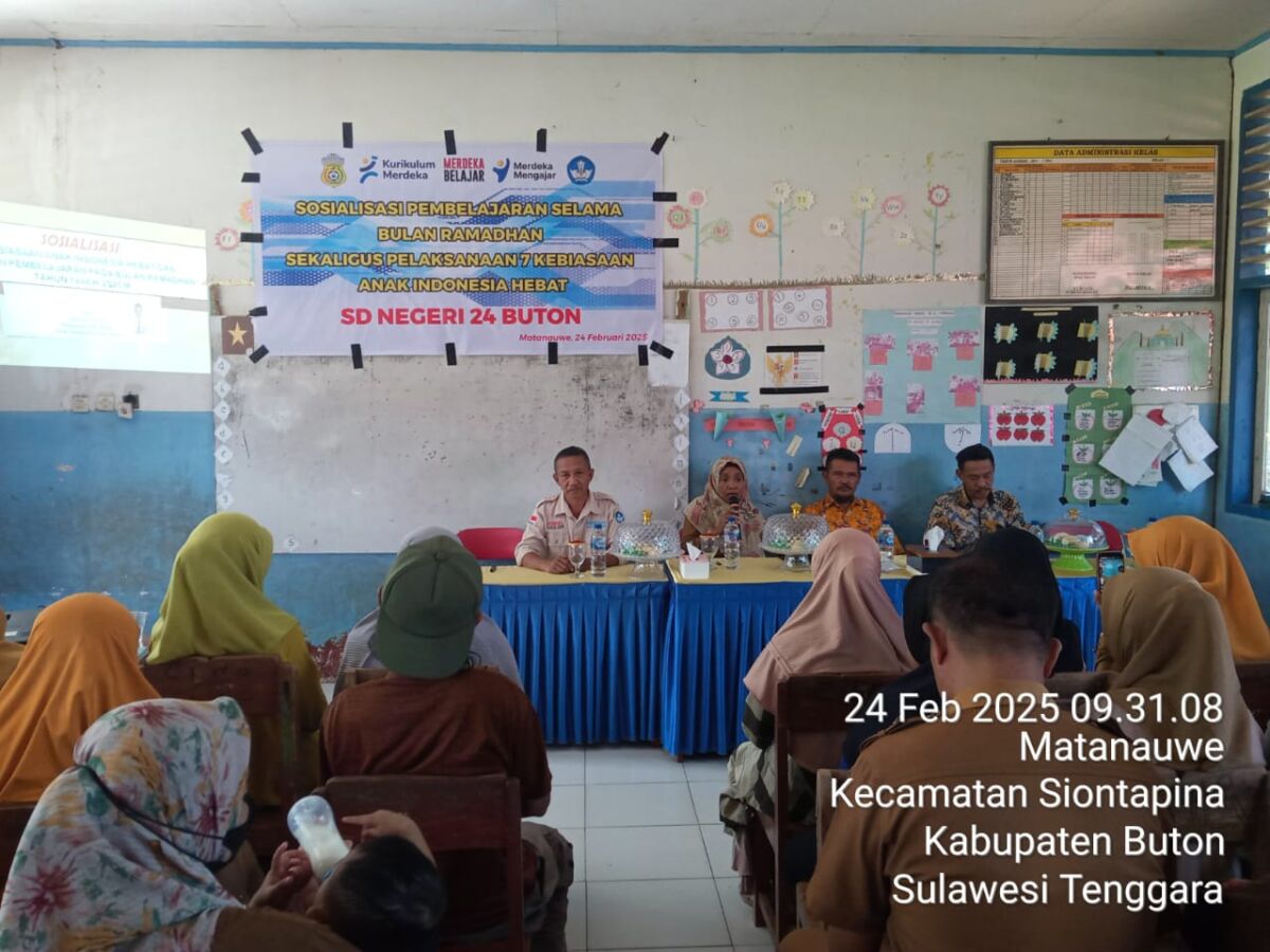SDN 24 Buton Gelar Sosialisasi Pembelajaran Selama Bulan Ramadhan 2025