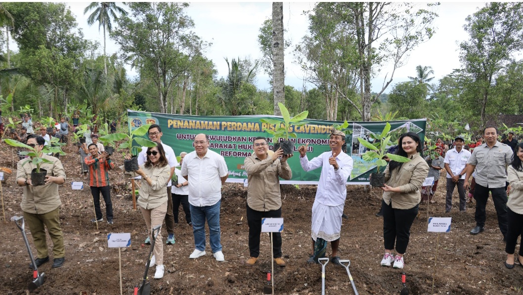 Wamen ATR/Waka BPN Tanam Pisang di Jembrana, Wujud Penataan Akses Tanah Ulayat Pertama di Indonesia