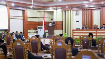 Gubernur Andi Sumangerukka Sampaikan Pidato Perdana dalam Rapat Paripurna DPRD Sultra