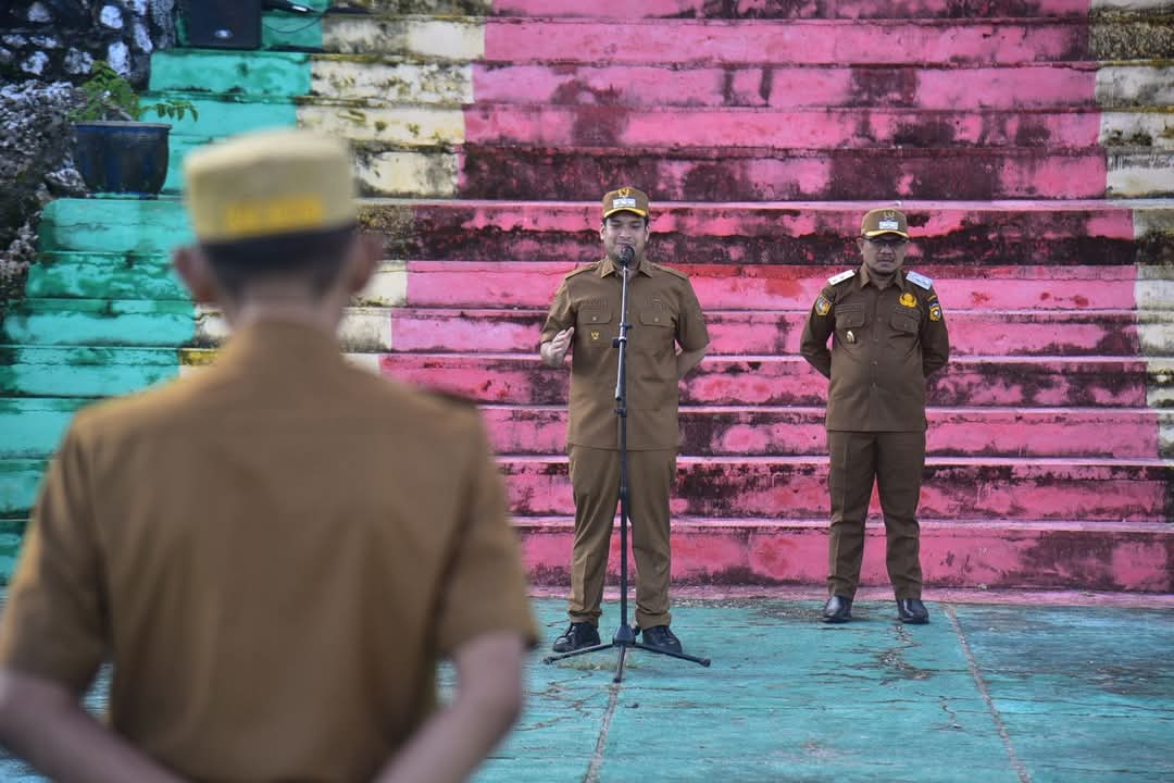 Pasca Dilantik Bupati Buton Pimpin Apel Perdana