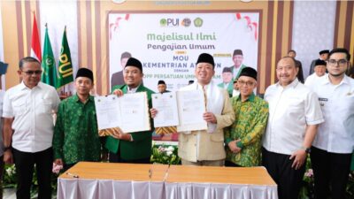 Menteri Nusron dan Ketua DPP PUI Teken MoU, Dorong Pemanfaatan Tanah Wakaf