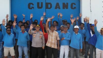 May Day 2025, Kapolres Buton Jalin Silaturahmi dengan para Pekerja