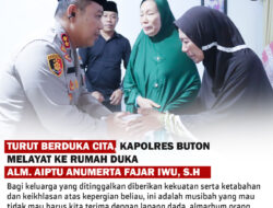 Kapolres Buton Melayat ke Rumah Duka Keluarga Alm. Aiptu Anumerta Fajar Iwu, S.H