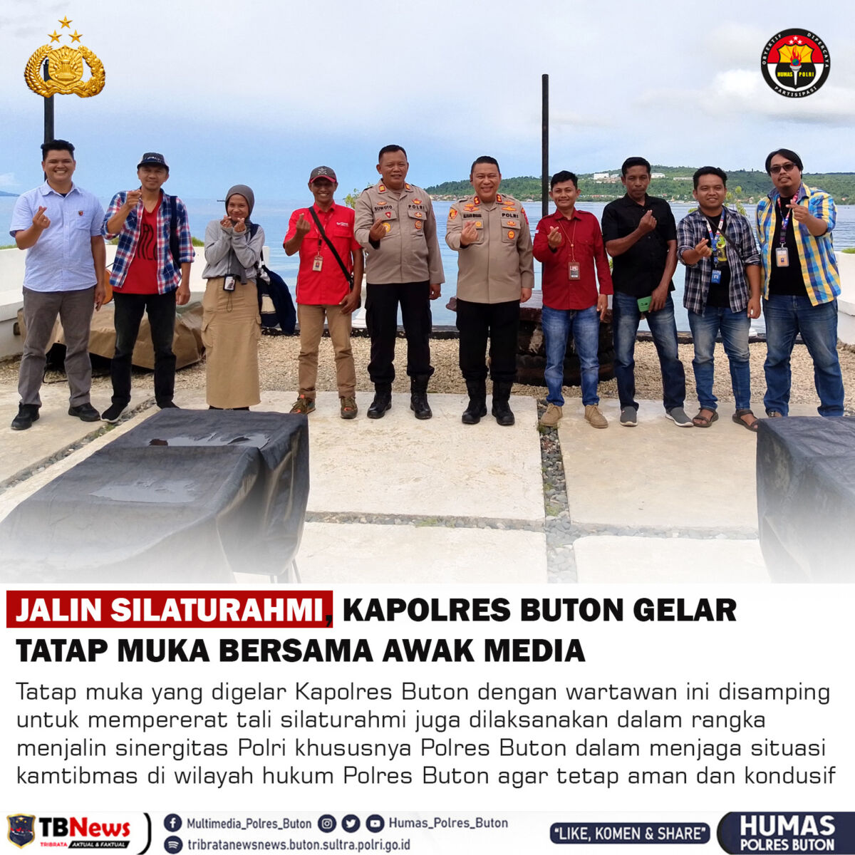 Jalin Silaturahmi, Kapolres Buton Gelar Tatap Muka Bersama Wartawan