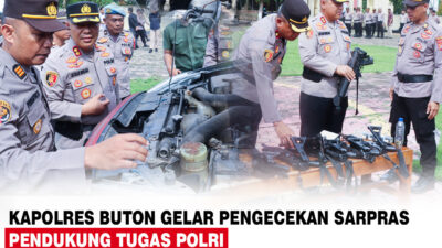 Kapolres Buton Cek Sarpras Pendukung Tugas Polri