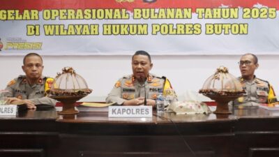 Kapolres Buton Gelar Operasional Bulanan
