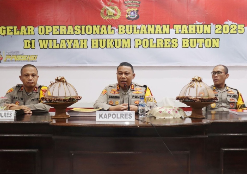 Kapolres Buton Gelar Operasional Bulanan
