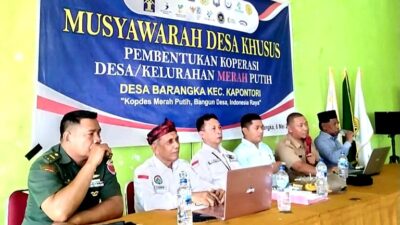 Perdana di Buton, Pemdes Barangka Gagas Pendirian Koperasi Desa Merah Putih
