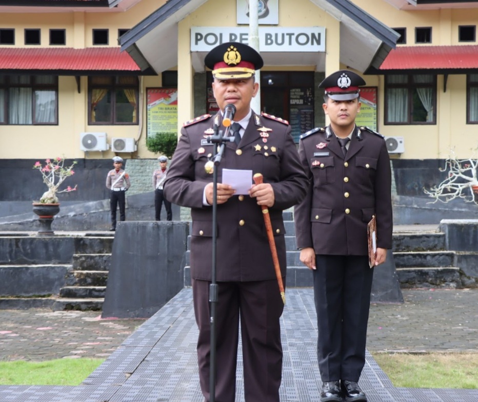Kapolres Buton Pimpin Upacara Harlah Pancasila