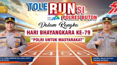 Meriahkan HUT Bhayangkara Ke -79 Polres Buton Gelar “ToleRunsi”