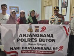 Hari Bhayangkara ke – 79 Kapolres Buton Anjangsana ke Kediaman Purnawirawan
