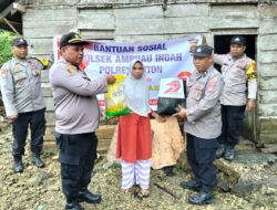 Polsek Ambuau Indah Bagikan Sembako Jelang Hut Bhayangkara Ke-79