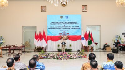 Mentri ATR/BPN Saksikan Penandatanganan MoU Antara Kanwil BPN Sulut dan Lembaga Keagamaan