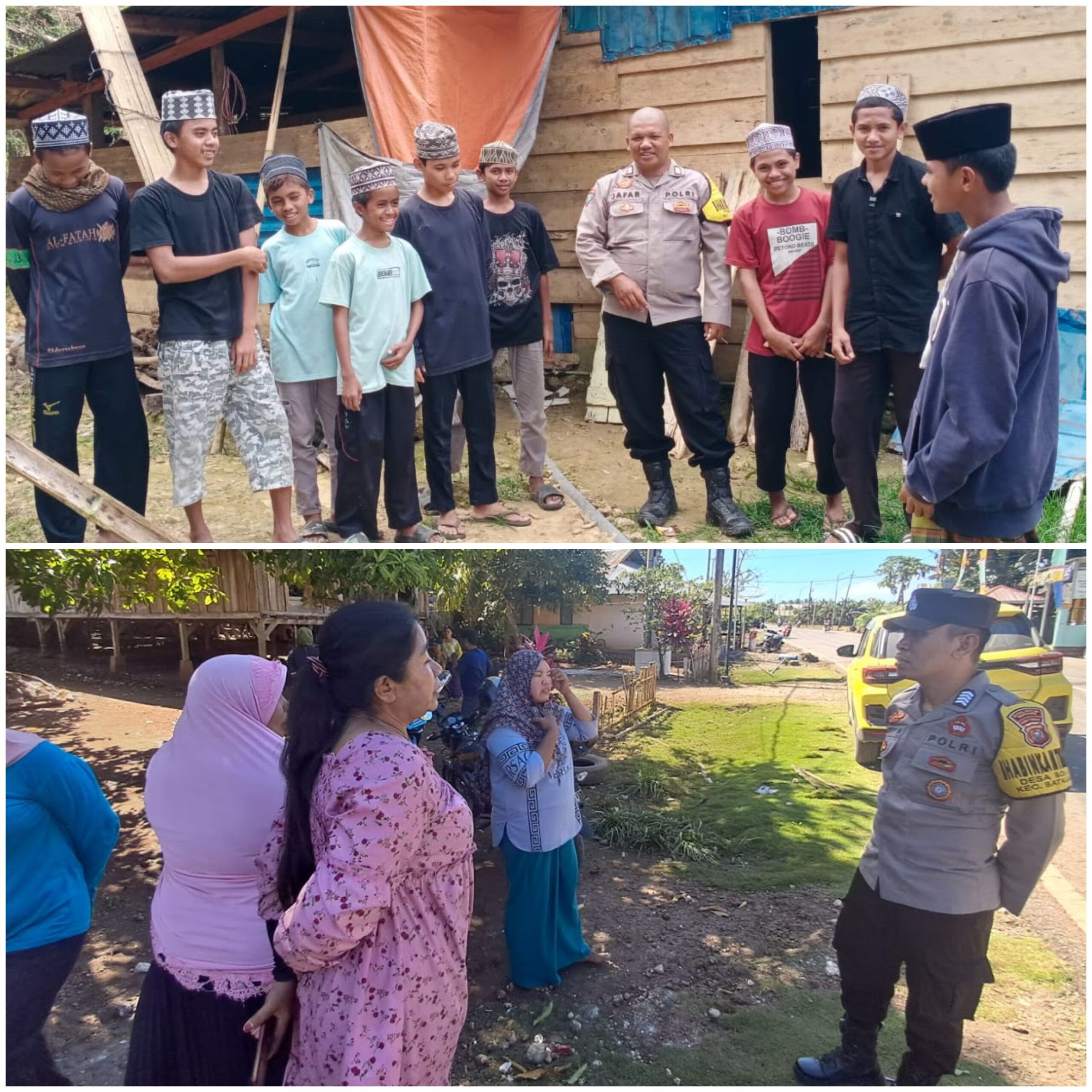 Wujudkan Kamtibmas Kondusif, Bhabinkamtibmas Polres Buton Sambangi Warga