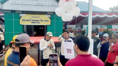 Rayakan HUT Kejaksaan ke-80, Kejari Buton Gelar Senam Bersama