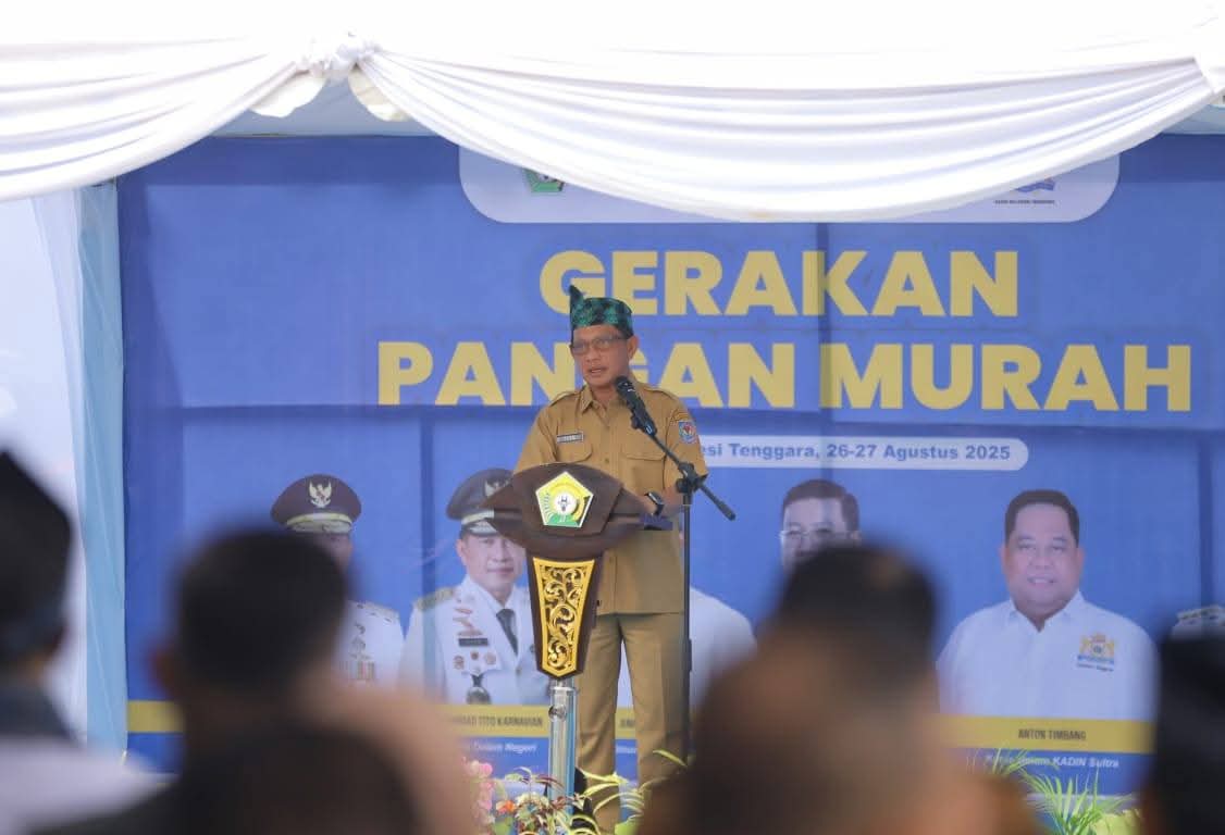Mendagri Tito Karnavian Buka Gerakan Pangan Murah di Kendari
