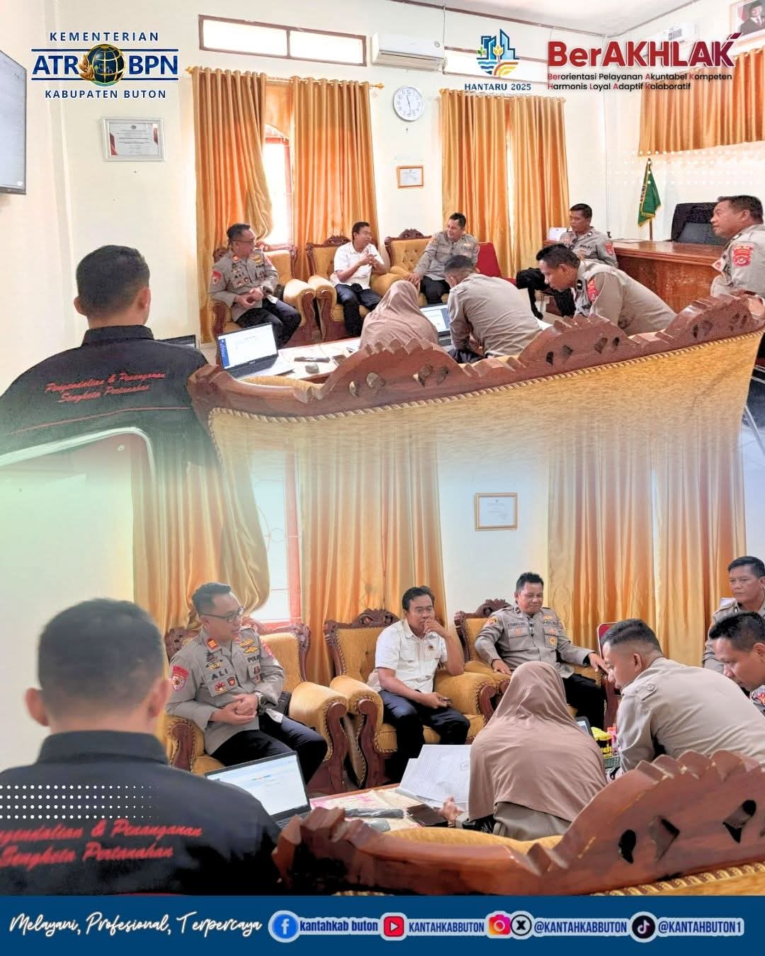 Tim Itwasda bersama Birolog Polda Sultra Kunker di Kantah Buton