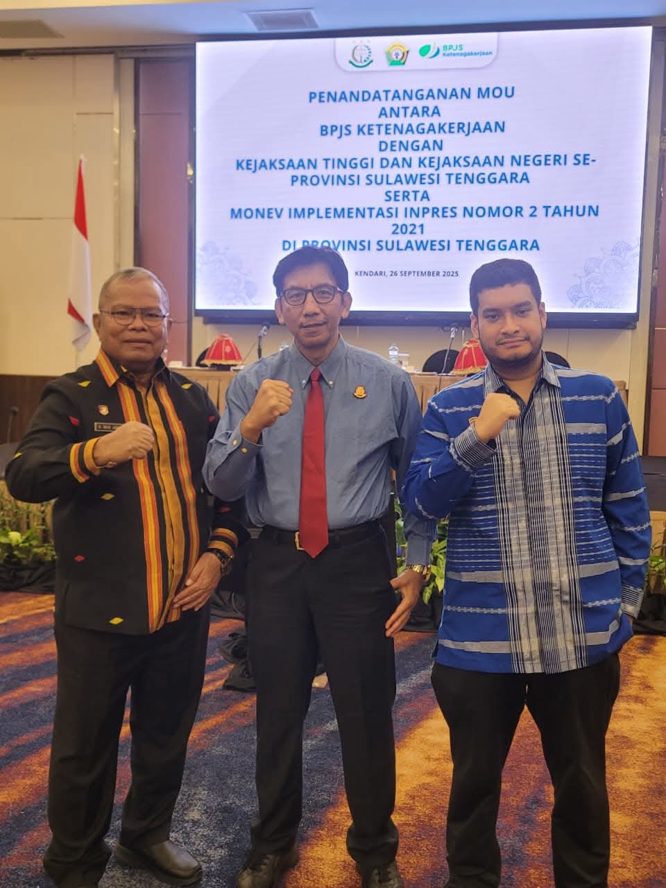 Bupati dan Kajari Buton Hadiri Penandatanganan MoU Kejati dan BPJS