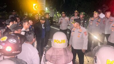 Kapolres Buton Pimpin Patroli Skala Besar Gabungan TNI – Polri