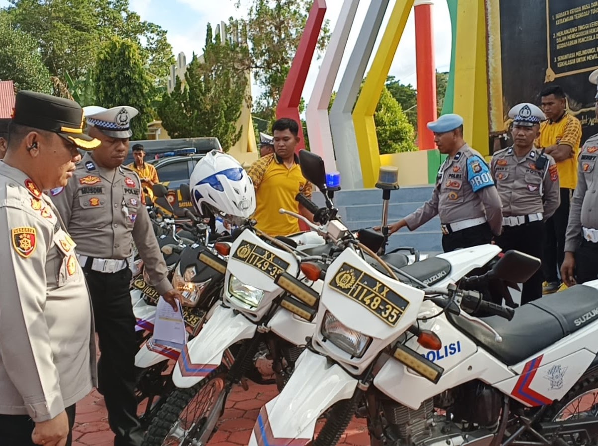 Kapolres Cek Kendaraan Dinas Aparat