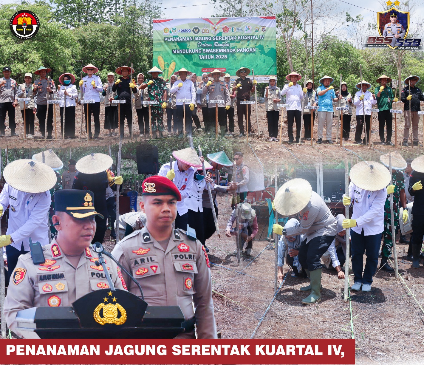 Dukung Ketahanan Pangan Nasional, Polres Buton Gagas Penanaman 127, 96 Ha Jagung